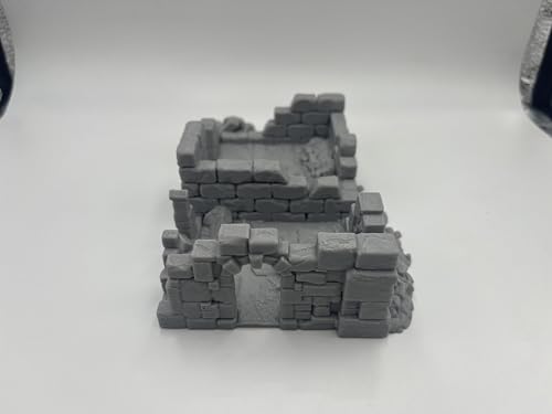 Hautico Damaged Medieval House Ruins Terrain Scenery for 18-28mm Miniatures Wargame, DND, 3D Printed and Paintable