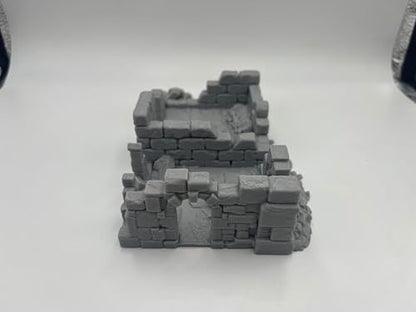 Hautico Damaged Medieval House Ruins Terrain Scenery for 18-28mm Miniatures Wargame, DND, 3D Printed and Paintable