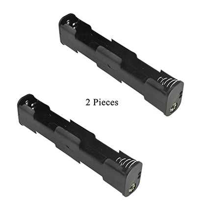 HAHIYO 4xAA Battery Holder with Standard Snap Connector Black Adapter Tube Case Not Corrode Solid Good Contact Bear Battery Leakage Smooth Load for Flashlight Torch Led RC 2PCS Plastic - style: 6V 4P(Style1)-2P