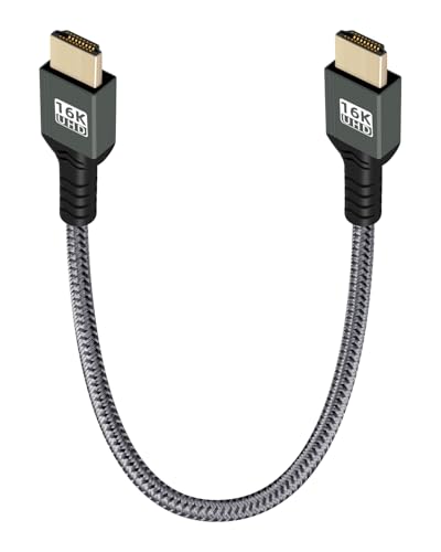 16K HDTV to HDTV 2.2 HDR Cable with 16K@60Hz,12k@120 8K@240Hz,4K@480Hz for PC Laptop,TV,Monitor,Projector(0.5M/1.6FT) - style: 0.5M/1.6FT