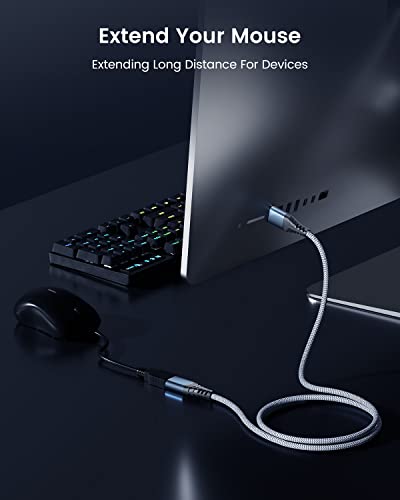 ANDTOBO USB Extension Cable 3.3ft, USB 3.0 Type A Male to Female Extender Cables High-Speed Data Transfer 5Gbps Compatible with Gamepad, Printer, Webcam, USB Keyboard, Flash Drive, Hard Drive - size: 3.3 ft