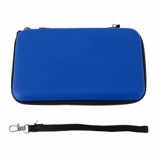 Hard Shell Carrying Case for New 3DS XL/2DS XL - Travel Protective Storage with 8 Game Cartridge Slots & Water Proof PU Exterior (Blue) - color: Blue