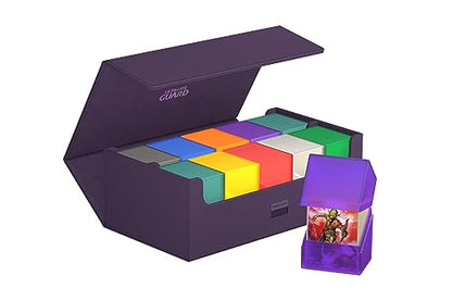 Ultimate Guard Arkhive 800+, Deck Case for 800 Double-Sleeved TCG Cards, Purple, Compatible with Boulders, Magnetic Closure & Microfiber Inner Lining - color: Purple, size: 800+
