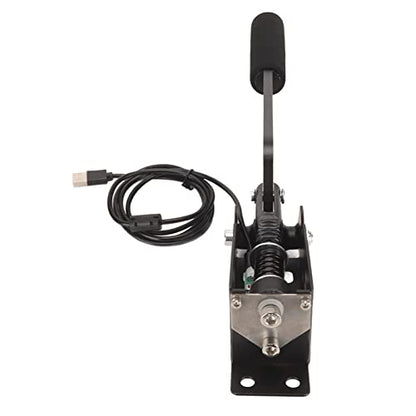 USB Handbrake, Linear E Handbrake, Hall Sensor, 64 Bit Handbrake for PC Racing Games, for G27 G29 G920 T500 T300 ETS2 ATS Brake Analog Hand Brake with Handle Grip Clamp, Compatible