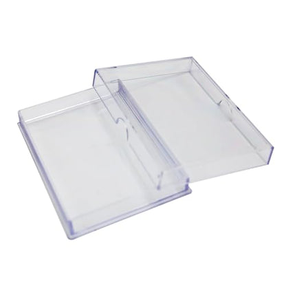 20 Pack Clear Acrylic Card Storage Boxes with Lids - 3 1/2" L x 2 1/2" W x 1/2" H Baseball Card Storage Box, Sports Card Boxes and Magic Card Storage Box - Made in USA - size: 3 1/2" L x 2 1/2" W x 1/2" H, style: 20.0