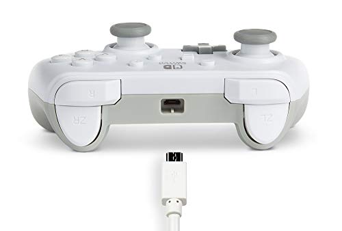 PowerA Wired Controller for Nintendo Switch - White, Gamepad, Game controller, Wired controller, Officially licensed - color: White
