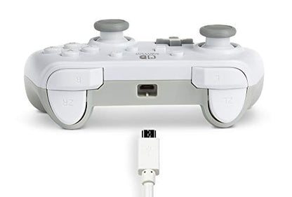 PowerA Wired Controller for Nintendo Switch - White, Gamepad, Game controller, Wired controller, Officially licensed - color: White