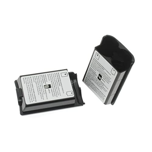 Black Battery Cover Replacement Battery Pack Cover Shell Repair Part Compatible Xbox360 Wireless Controller 2PCS