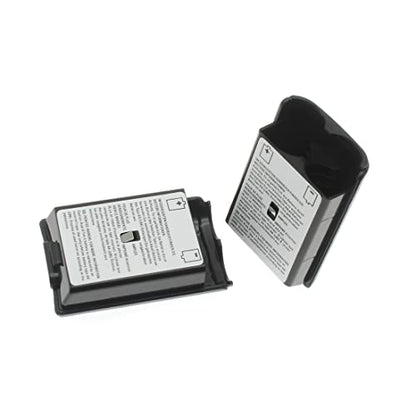Black Battery Cover Replacement Battery Pack Cover Shell Repair Part Compatible Xbox360 Wireless Controller 2PCS