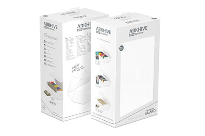 Ultimate Guard Arkhive 800+, Deck Case for 800 Double-Sleeved TCG Cards, White, Compatible with Boulders, Magnetic Closure & Microfiber Inner Lining - color: White, size: 800+