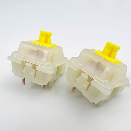 Gateron Milky Yellow Pro V2 Linear Switches Pre-lubed 5-Pin 50gf for All MX Mechanical Keyboard Game Keyboard(Milky Yellow Pro V2,90PCS) - color: Milky Yellow Pro V2, size: 90Pcs