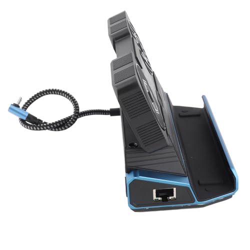 9 in 1 Docking Station for Steam Deck, Rog Ally X, Legion Go, Claw, Gaming Console Dock with Detachable Dual Cooling Fan, 4 USB Ports, 100W PD Charging