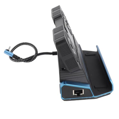 9 in 1 Docking Station for Steam Deck, Rog Ally X, Legion Go, Claw, Gaming Console Dock with Detachable Dual Cooling Fan, 4 USB Ports, 100W PD Charging