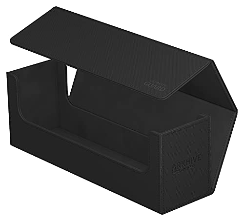 Ultimate Guard Arkhive 400+, Deck Case for 400 Double-Sleeved TCG Cards, Black, Compatible with Boulders, Magnetic Closure & Microfiber Inner Lining - color: Black, size: 400+
