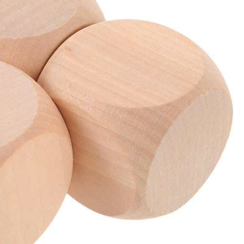 EXCEART Blank Wooden Dice 3 Pcs 2.24 Inch Unfinished Wood Dice Blocks for DIY Painting Craft Projects Board Game Accessories Classroom Learning and Handmade Decor