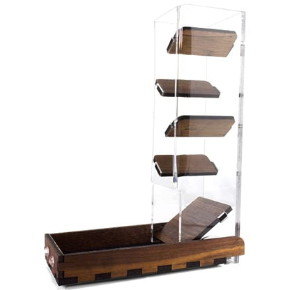 C4Labs 10" Tall Dice Tower – Walnut Veneer