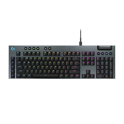 Logitech G915 X Wired Mechanical Gaming Keyboard, Double-Shot PBT Keycaps, Fully Programmable Keys, RGB Backlit Mac/PC Gaming Keyboards, Aluminum Finish, GL Tactile Switches, Black (Renewed) - style: Wired
