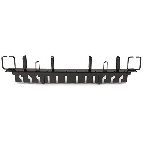 StarTech.com 1U 19" Horizontal Server Rack Cable Management Panel - Network & Data Wire Organizer with Finger Ducts & Vertical/ Horizontal D-Ring Hooks (CMPNL1UC) - style: Finger Duct + D-Ring Hooks