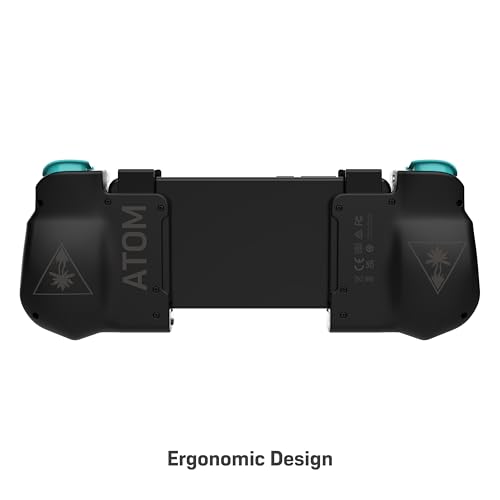 Turtle Beach Atom Mobile Game Controller with Bluetooth for Cloud Gaming on Android Mobile Devices with Compact Shape, Console Style Controls & Low Latency Bluetooth - Black/Teal - color: Black/Teal