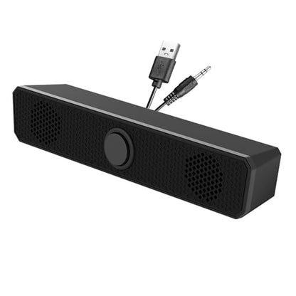 Wired Computer Speakers for Desktop Pc Laptop HiFi Gaming Speakers | Volume Knob Noise Cancelling USB Speaker 360° Surround Sound Sound Bar for Pc Computer Soundbar Sound Bars for Smart Tv