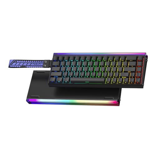 AULA Hero 68 HE Pro - Wired Gaming Keyboard with Hall Effect Magnetic Switch, CNC Aluminum Frame, 8KHz Polling Rate, RGB Box & Backlight, Side Printed Keycaps, 65% 68-key Compact Small Gamer Keyboards - color: Black-Pro Version