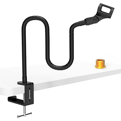 ZealSound Gaming USB RGB Microphone BKD-12a and 19inch gooseneck Flexible Microphone arm Stand H19