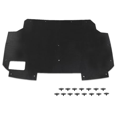 CNNELL Hood Insulation Pad with Clips Compatible with Ford F150 Bronco F250 F350 1987-1991 - style: 1987-1991 Ford F150