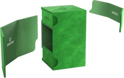 GameGenic Deck Box – Watchtower XL Green 100CT – Durable and Sturdy TCG, OCG, CCG Card Storage – Compatible with Pokemon, Yugioh, Commander, and MTG Magic: The Gathering Cards - color: Green