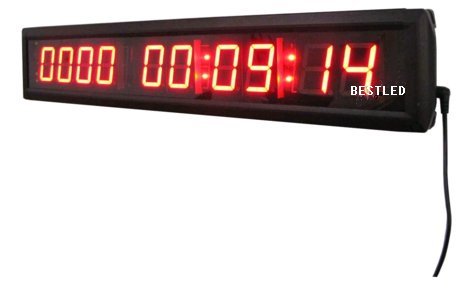 Red Days Countdown Clock 10 Digits Count up 10000 Days Hours Minutes Seconds LED Large Digital Countdown Clock Aluminum Case