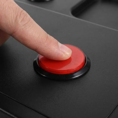TEHAUX 5pcs 60mm Red LED Arcade Button with Brilliant Illumination and Crisp Feedback Round Flat Surface Momentary Push Button Switch for Arcade Control Panel and Home Projects