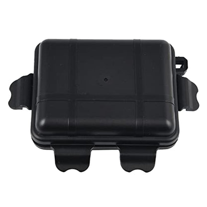 Box, Sealed Snap Buckle Design with Foam Liner, 3.94×3.15×1.57in Black Abs Storage Case for Camping, Hiking, and Small Item Storage