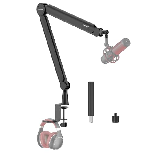 Mic Arm Boom Arm 360° Rotatable Microphone Boom Arm Mic Boom Arm with Desk Mount, Fully Adjustable, for Podcast, Video, Gaming, Radio, Studio Recording, Sturdy and Universal VALIANT Pro - color: 3 Pro.