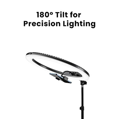 Lume Cube Cordless LED Ring Light for Smartphones and Cameras |18” Circle Light with Stand and Phone Holder | Portable Ring Light + 6.5 ft Tripod Stand w/Mount | Also Includes Batteries & Carry Case