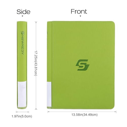 Snekdy premium 1024-pocket trading card binder, 16-pocket cards album, waterproof PU-leather Cover album with side loading, holds gaming, baseball, basketball & sports cards (Cyan) - color: Cyan