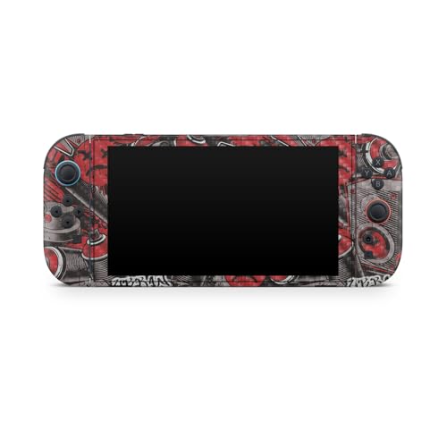 Carbon Fiber Gaming Skin Compatible with Nintendo Switch 2 Console Only - Red Hip Hop - Premium 3M Vinyl Protective Wrap Decal Cover - Easy to Apply | Crafted in The USA by MightySkins - color: Red Hip Hop, size: Switch 2 Console Skin Only, style: Texture