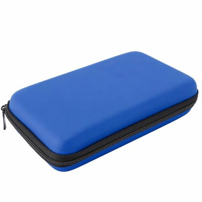 Hard Shell Carrying Case for New 3DS XL/2DS XL - Travel Protective Storage with 8 Game Cartridge Slots & Water Proof PU Exterior (Blue) - color: Blue