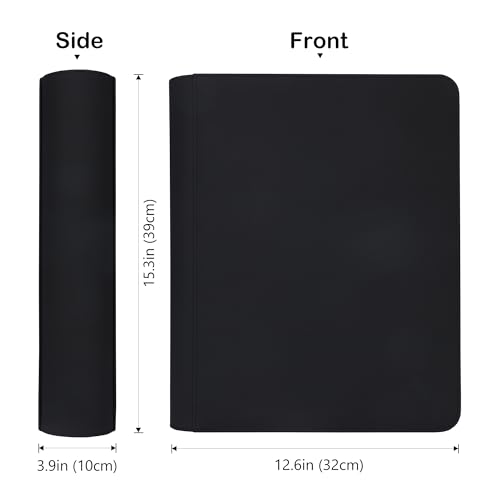 Top loader Binder, Holds 504 Top loaders, 9-Pocket Top Loader Binders with Sleeves for TCG & Sports Cards in 3'' x 4'' Top loaders - color: Black