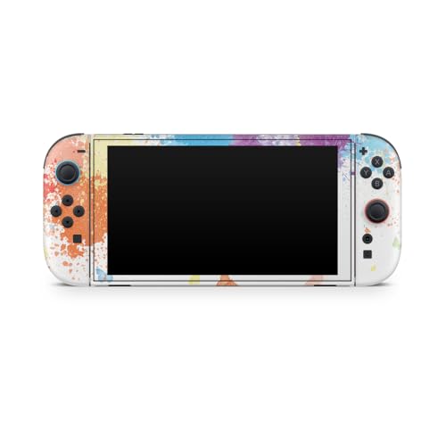 Glossy Glitter Gaming Skin Compatible with Nintendo Switch 2 Console Only - Splash of Color - Premium 3M Vinyl Protective Wrap Decal Cover - Easy to Apply | Crafted in The USA by MightySkins - color: Splash Of Color, size: Switch 2 Console Skin Only, styl