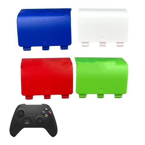 4 Pack Battery Back Cover for Xbox Series X/S Controller, Replacement Battery Back Shell Covers for Xbox Series S, Series X Controller[NOT for Xbox One,One X/S](Random Color) - color: Random Color
