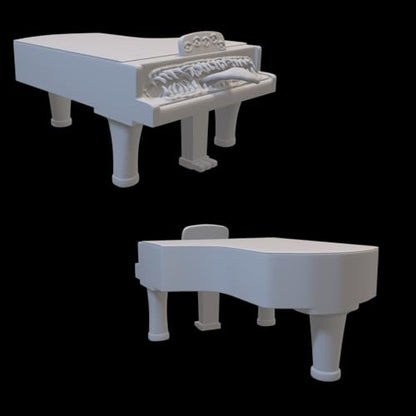 Set of 2 Mimic Monster Miniatures for DND Pathfinder RPG Unpainted Resin 28mm-32mm (Large - Grand Piano)