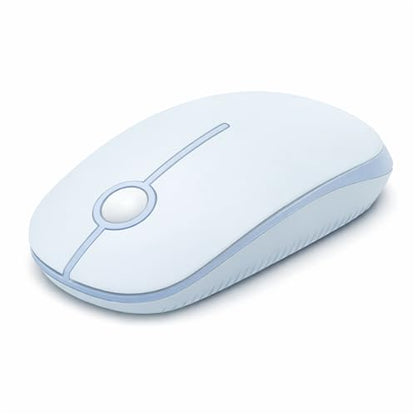 VssoPlor Wireless Mouse, 2.4G Slim Computer Laptop Mouse, Light Blue | Portable Mouse, Plug & Play USB Nano Receiver, Quiet Silent Optical Mice for Notebook, PC, Laptop, Computer, Windows, Mac - color: Light Blue