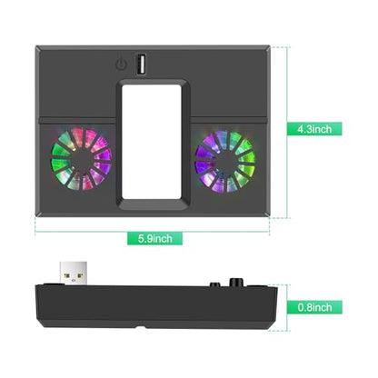 Linkstyle Cooling Fan for Xbox Series X, Vertical Cooling Stand Cooling System with Colorful RGB Lights and 1 USB Port - color: RGB Light
