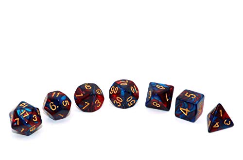 DND Dice Red Blue Polyhedral Dice Set for Dungeon and Dragons MTG RPG D&D D20 D12 D10 D8 D6 D4 - color: Red & Blue Dice