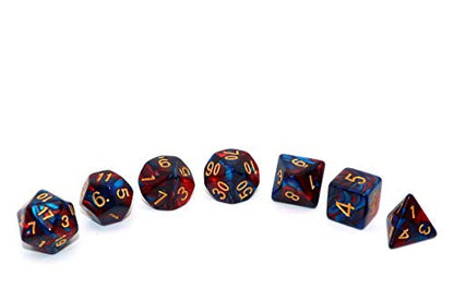 DND Dice Red Blue Polyhedral Dice Set for Dungeon and Dragons MTG RPG D&D D20 D12 D10 D8 D6 D4 - color: Red & Blue Dice