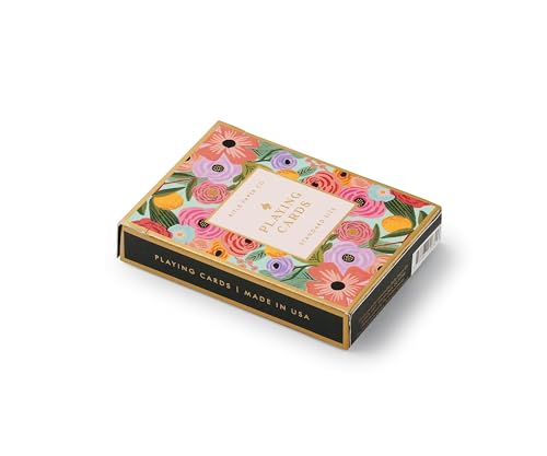 RIFLE PAPER CO. Garden Party Themed Playing Cards for Adults, Standard Deck of Cards for Card Games and Poker at Home or Party, Beautiful Printed Floral Design