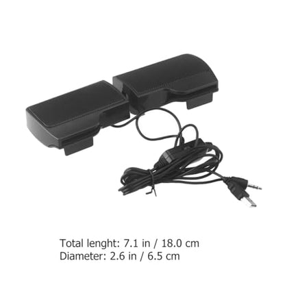 VALICLUD USB Computer Speaker Clip-on for Laptop Desktop, Wired Music Voice Box with 3. Power Supply, Compact Home Office Monitor Soundbar