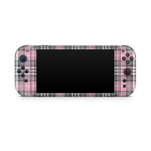 Glossy Glitter Gaming Skin Compatible with Nintendo Switch 2 Console Only - Pink Plaid - Premium 3M Vinyl Protective Wrap Decal Cover - Easy to Apply | Crafted in The USA by MightySkins - color: Pink Plaid, size: Switch 2 Console Skin Only, style: Glossy