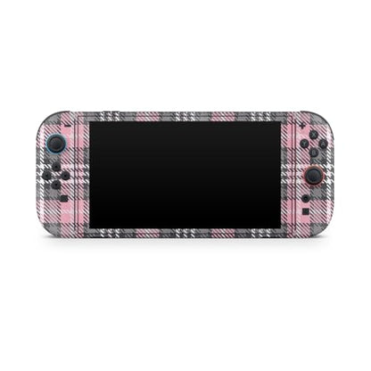 Glossy Glitter Gaming Skin Compatible with Nintendo Switch 2 Console Only - Pink Plaid - Premium 3M Vinyl Protective Wrap Decal Cover - Easy to Apply | Crafted in The USA by MightySkins - color: Pink Plaid, size: Switch 2 Console Skin Only, style: Glossy
