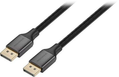 INSIGNIA Universal Video & Audio Cables and Adapters – HDMI, DisplayPort, USB-C, Mini HDMI, Mini DisplayPort & RCA Converter, 4K/8K High-Speed Options for TV (DisplayPort Cable, 6 ft) - size: 6 ft, style: DisplayPort Cable