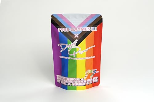 1985 Games Pride Mystery Dice Set with Pins & Stickers – LGBTQ+ DND Dice Set Collaboration with Daniel Quasar, Polyhedral RPG Dice for Tabletop Games, Dungeons & Dragons & Roleplaying Campaigns - color: Rainbow, size: Pack of 1
